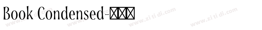 Book Condensed字体转换